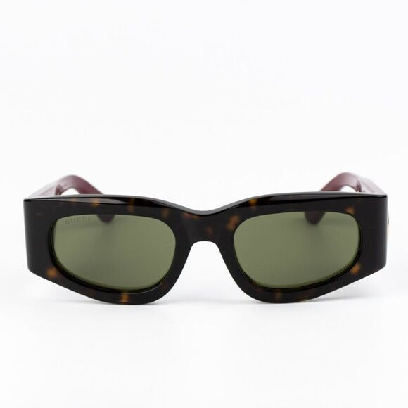 NEW Gucci GG1664S 002 Havana Red Green Rectangle Unisex Sunglasses main image 8